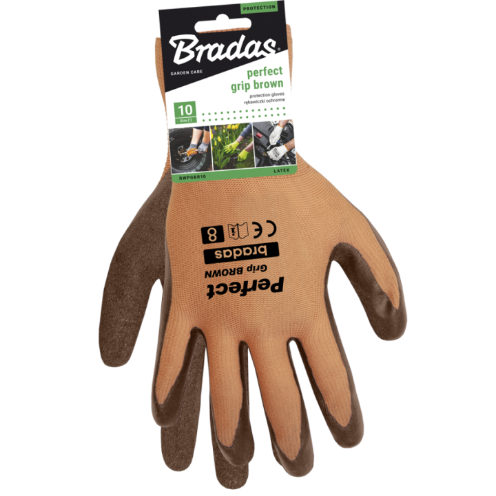 Rękawice ochronne Perfect Grip Brown rozmiar 9 robocze
