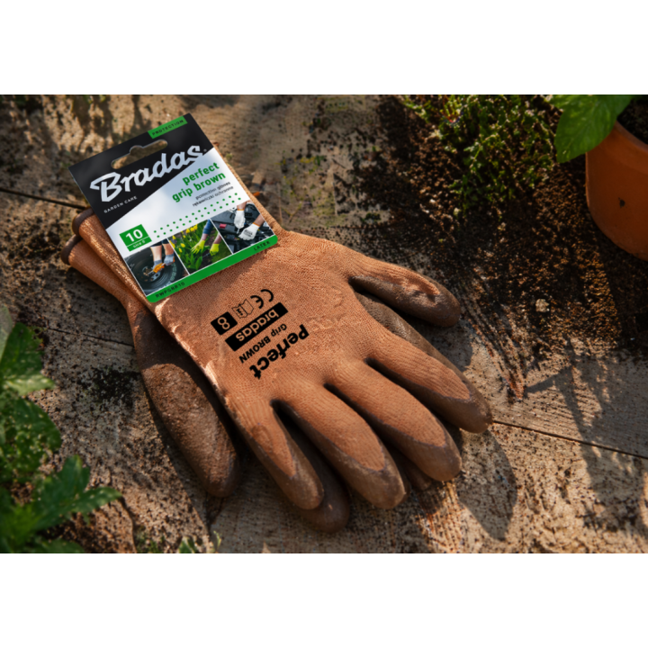 Rękawice ochronne Perfect Grip Brown rozmiar 9 robocze