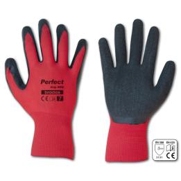 Rękawice ochronne PERFECT GRIP RED lateks, rozmiar 10, luz