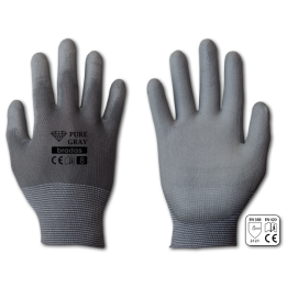 Rękawice ochronne PURE GRAY poliuretan, rozmiar 9