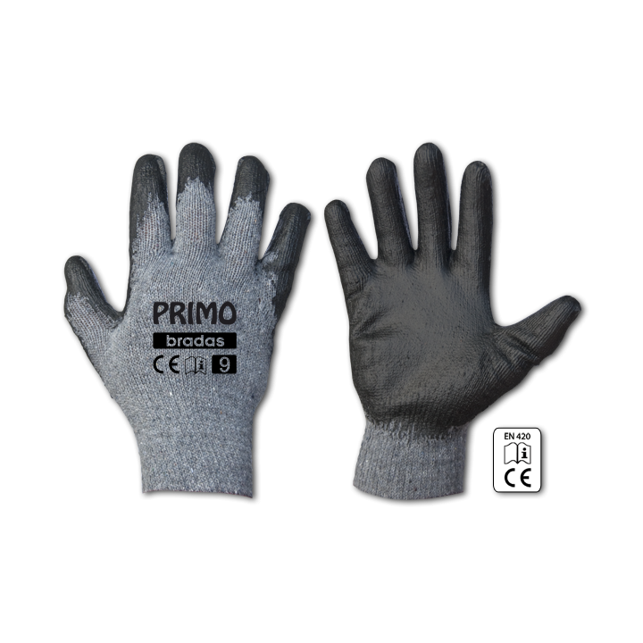 Rękawice ochronne PRIMO lateks, rozmiar 8