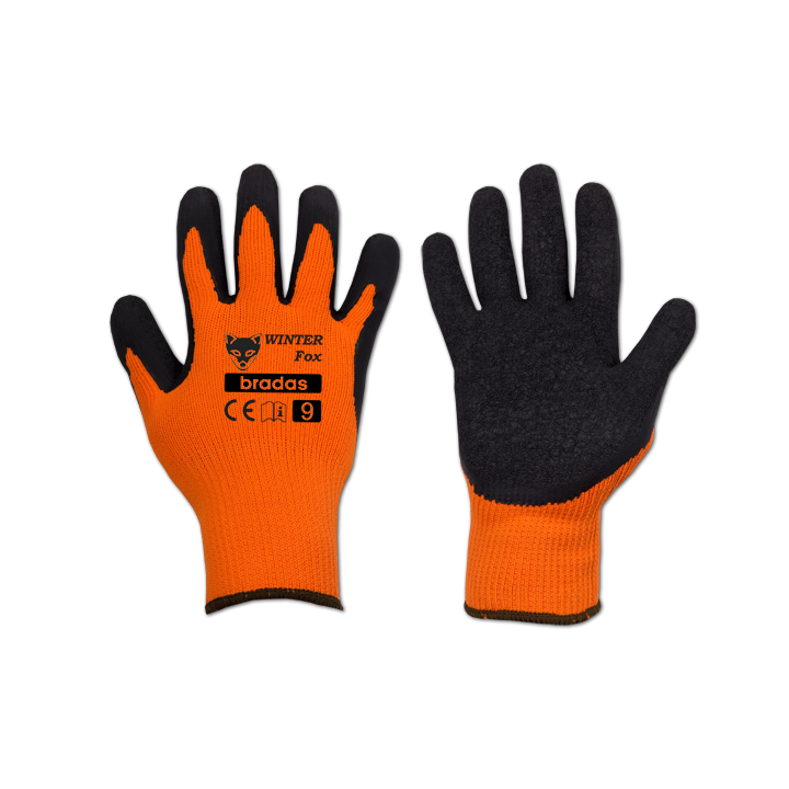 Rękawice ochronne WINTER FOX lateks, rozmiar 10