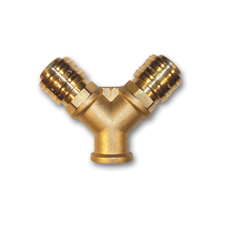 ESSK Dwójnik z szybkozłączami GW 3/8"