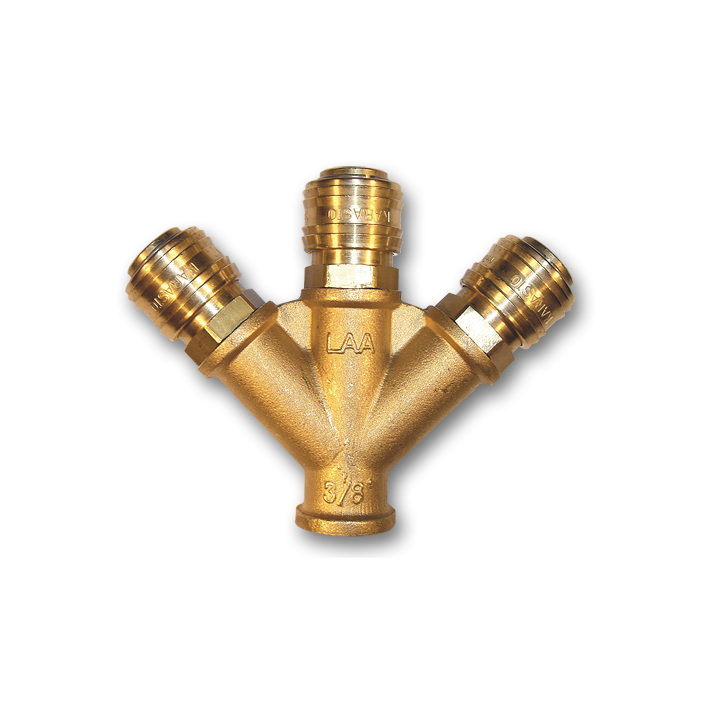 ESSK Trójnik z szybkozłączami GW 3/8"