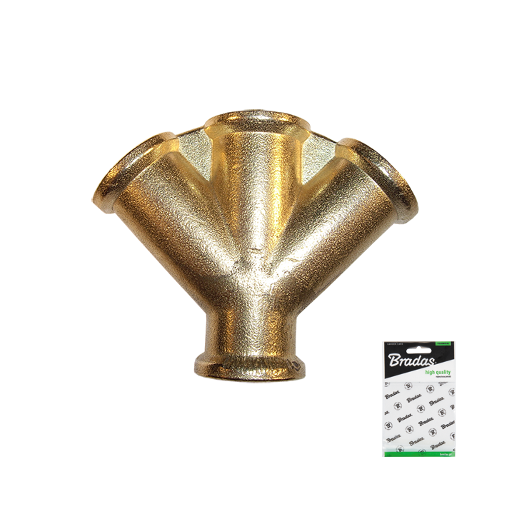 Trójnik 4x GW 3/8" MOSIĄDZ