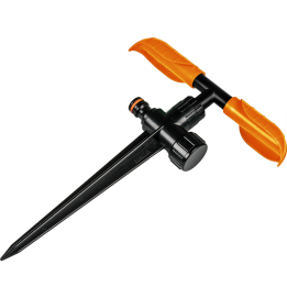 BLACK LINE Zraszacz obrotowy 2x listek, wbijany, regulowany