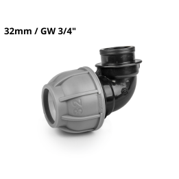 PN10 Kolanko do rur PE 32 mm / GW3/4"