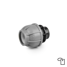PN10 Łącznik do rur PE 25mm / GW3/4" - metka