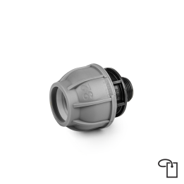 PN10 Łącznik do rur PE 25mm / GZ1/2" - metka
