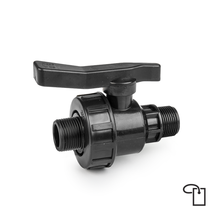 PN10 Zawór do rur PE GZ3/4" / GZ3/4" - metka