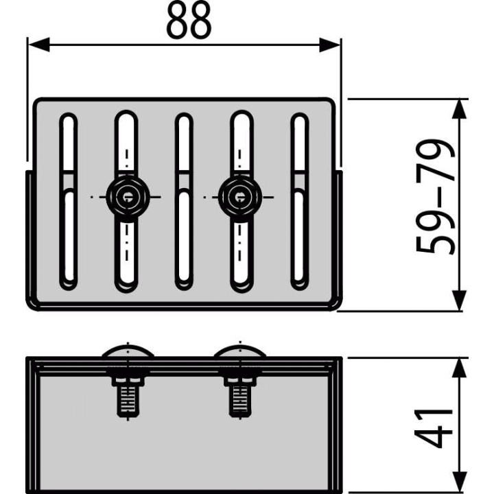 Zakończenie odwodnienia drenażowego 75 mm, stal nierdzewna