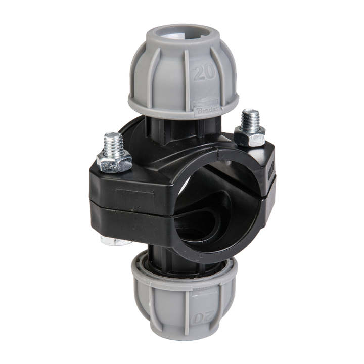 PN10 Obejma podwójna do rur PE 32 mm / 25 mm