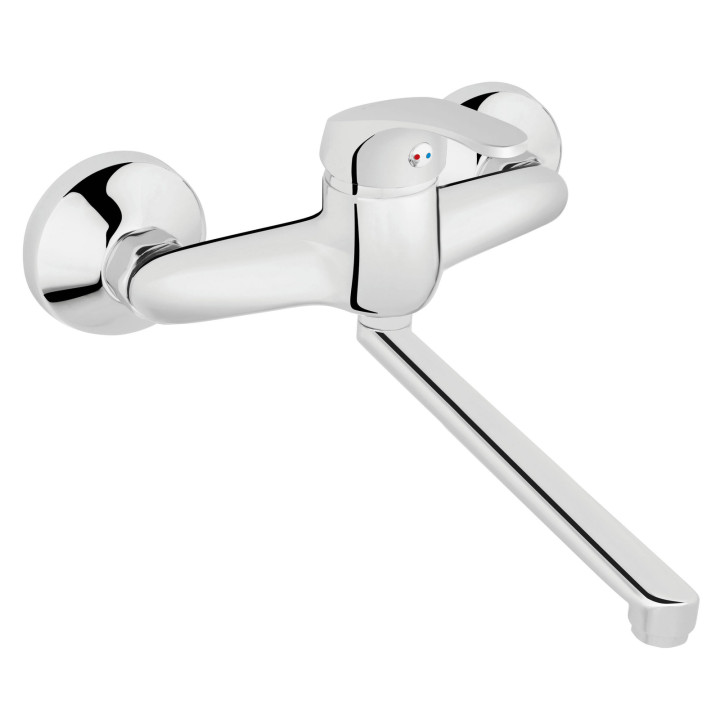 BASIC BATERIA ZLEWOZMYWAKOWA ŚCIENNA, CHROM
