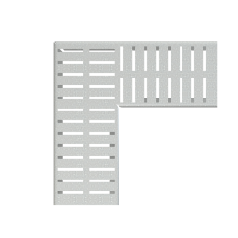 Ruszt odwodnienia drenażowego narożnego 100 mm, stal ocynkowana