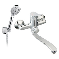 Stillo bateria wannowa z wylewką 350MM z zestawem natryskowym, chrom