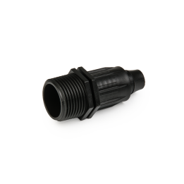 Łącznik QJ do rur kroplujących PE 16mm, gwint zewnętrzny 1/2"