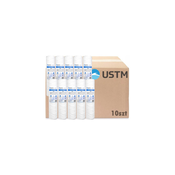FILTR DO WODY WKŁAD SZNURKOWY 10" FILTRACJA 5 MIKRON PP5M USTM x10sztuk