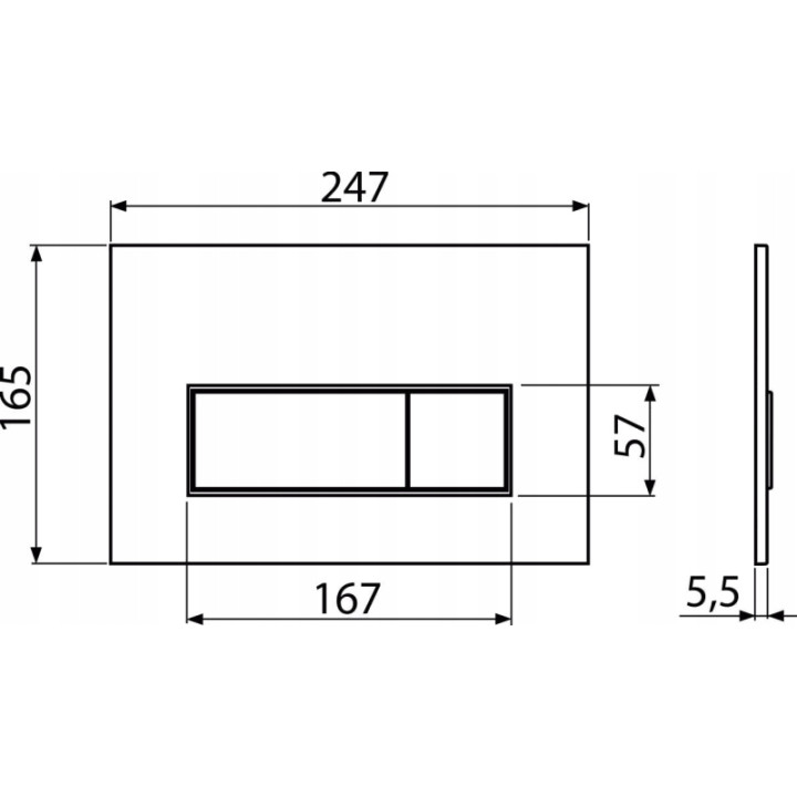 PRZYCISK STERUJĄCY DO SYSTEMÓW PODTYNKOWYCH, BIAŁY-MAT