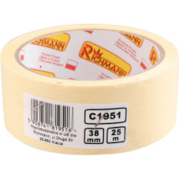 Taśma maskująca papierowa malarska 38 mm x 25 m żółta