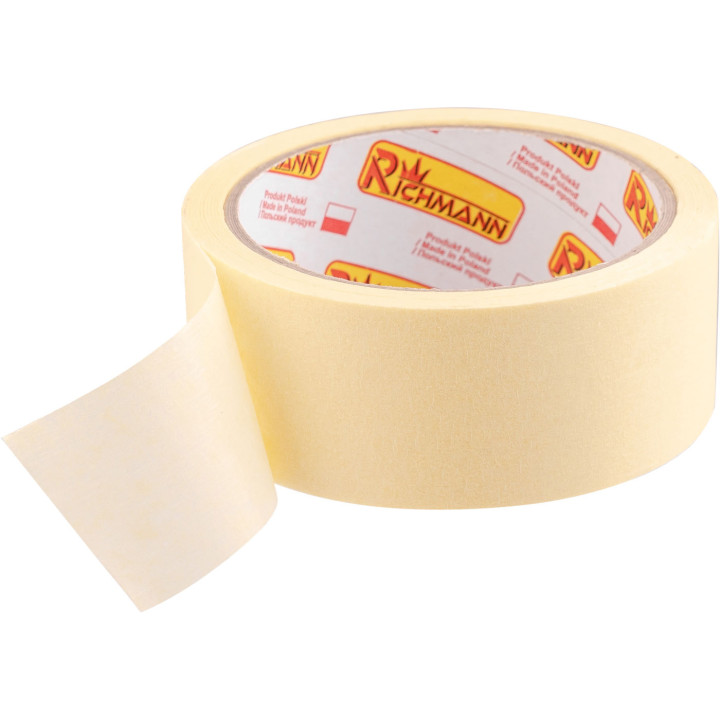 Taśma maskująca papierowa malarska 38 mm x 25 m żółta