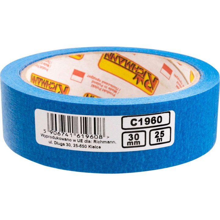 TAŚMA MASKUJĄCA NIEBIESKA 30MMx25M PAPIEROWA