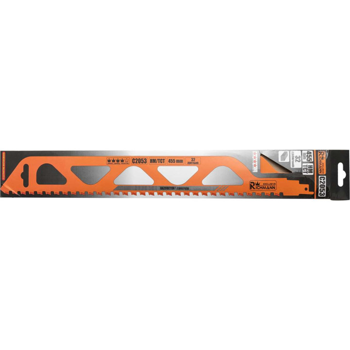 BRZESZCZOT DO PIŁY SZABLASTEJ DO GAZOBETONU 455 MM,HM/TCT,32 ZĘBY Z WIDIĄ