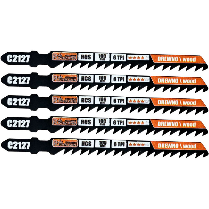 BRZESZCZOT DO WYRZ. DREWNO "T" HCS 100MM,6 TPI,SZYBKIE CIĘCIE (T144D) 5 SZT/OPAK.
