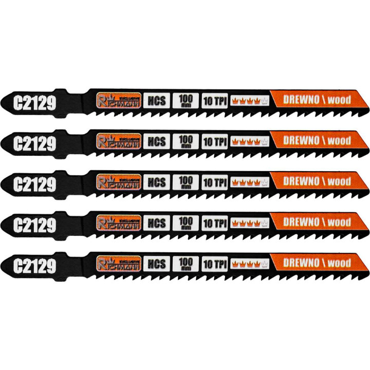 BRZESZCZOT DO WYRZ. DREWNO "T" HCS 100MM,10 TPI,CZYSTE CIĘCIE (T101B) 5 SZT/OPAK.