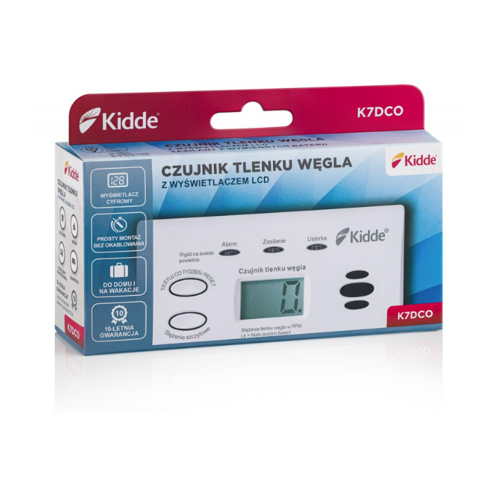 Czujnik tlenku węgla z wyświetlaczem KIDDE K7DCO