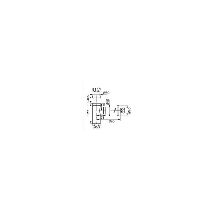 ROTONDO SYFON 5/4", CZARNY
