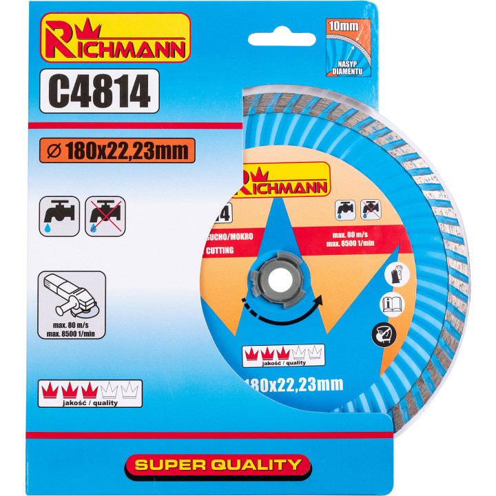 TARCZA DIAM. SUPER TURBO 180 MM