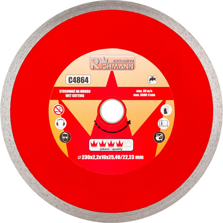 TARCZA DIAM. PEŁNA CIENKA 230x2,2x25,4/22,23 MM