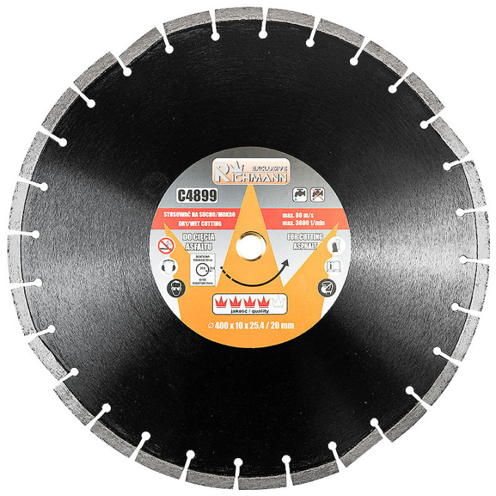 TARCZA DIAM. 400x25,4/20 MM DO CIĘCIA ASFALTU