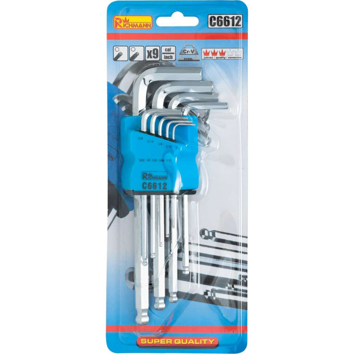 IMBUSY CALOWE 1/16'-3/8' C.V. 9 ELEM
