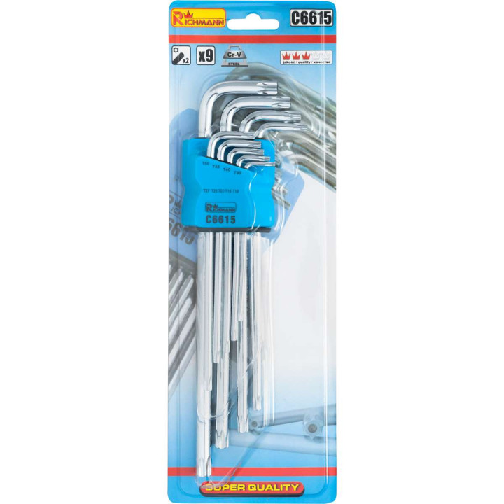 KLUCZE TORX DŁUGIE T10-T50 C.V.