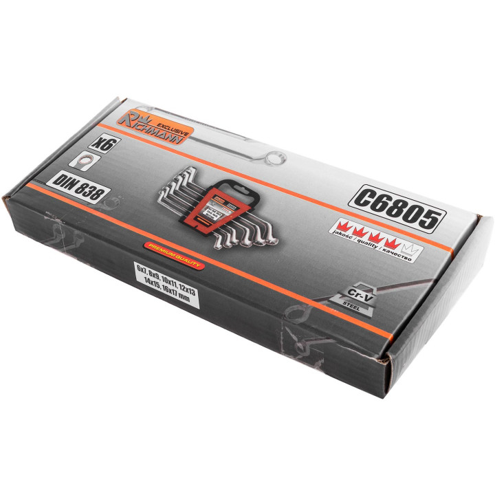 KLUCZE OCZ-GIĘTE 6-17MM 6 ELEM