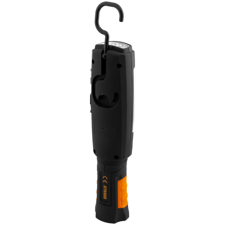 LAMPA AKU. 3W + 6 LED, OBROTOWA 360* MAGNETYCZNA