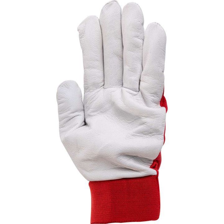 RĘKAWICE SKÓRA KOZIA LICOWA CZERWONE ROZM. 8' (SKA-019011RW)