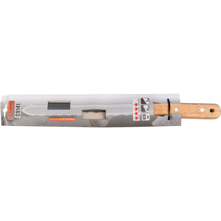 NÓŻ DO WEŁNY MINER./ STYROPIANU 420 MM RĄCZKA DREWNO