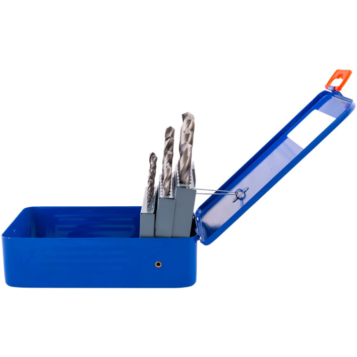 WIERTŁA DO METALU 1-13 MM 25 ELEM. METALOWE PUDEŁKO