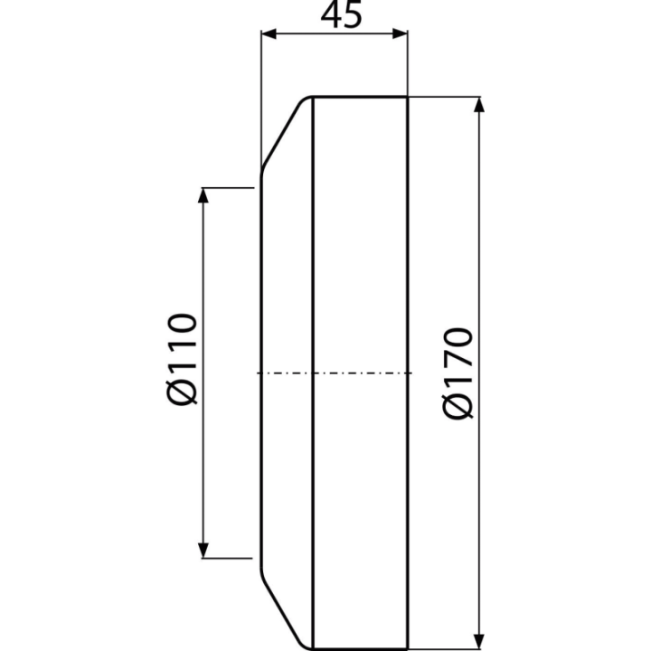 WC rozeta mała DN110