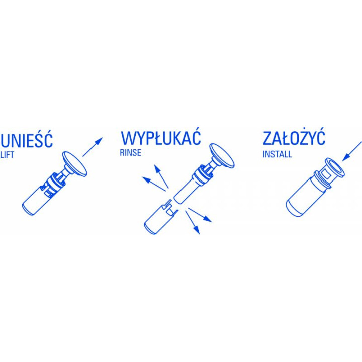 KOREK DO UMYWALKI CZYSZCZONY OD GÓRY Z SYFONEM CHROM CHROM, BIAŁY NHC 010C