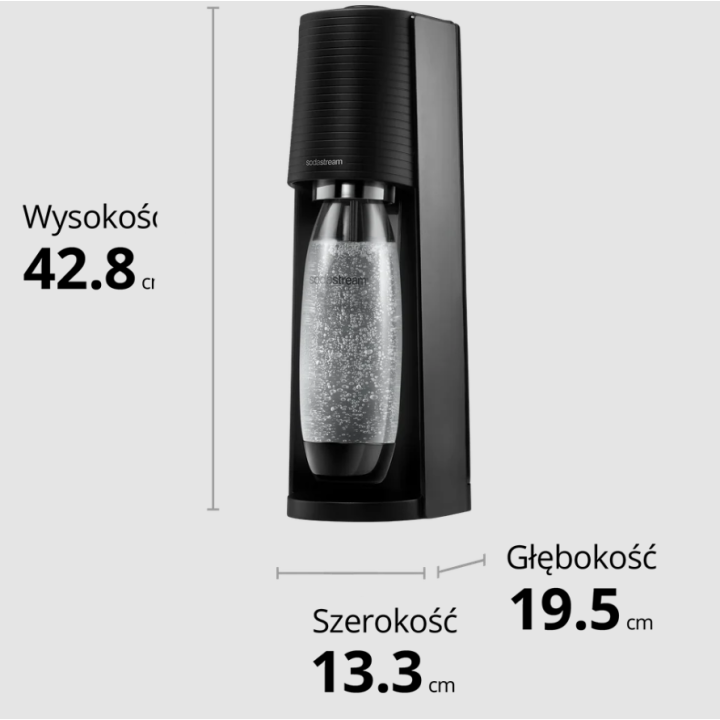 Saturator do wody gazowanej SodaStream Terra - Czarny zestaw startowy