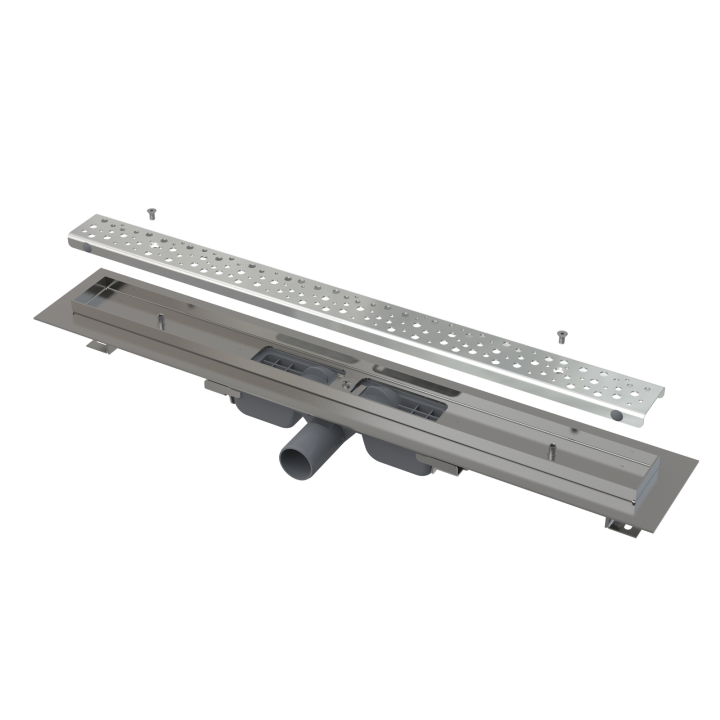 ANTYVANDALOWY ODPŁYW PODŁOGOWY Z RUSZTEM STAL NIERDZEWNA 1100 MM