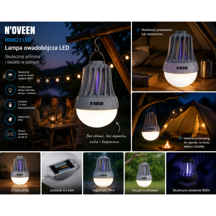 LAMPA OWADOBÓJCZA NOVEEN IKN823 LED