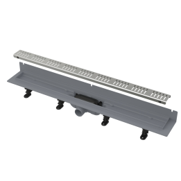 ODPŁYW PODŁOGOWY ŚCIENNY Z SYFONEM I ZESTAWEM MONTAŻOWYM 865X80X145MM
