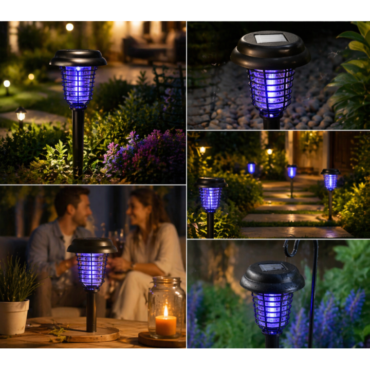 Solarnа lampka owadobójcza LED UV – skuteczna na komary i owady
