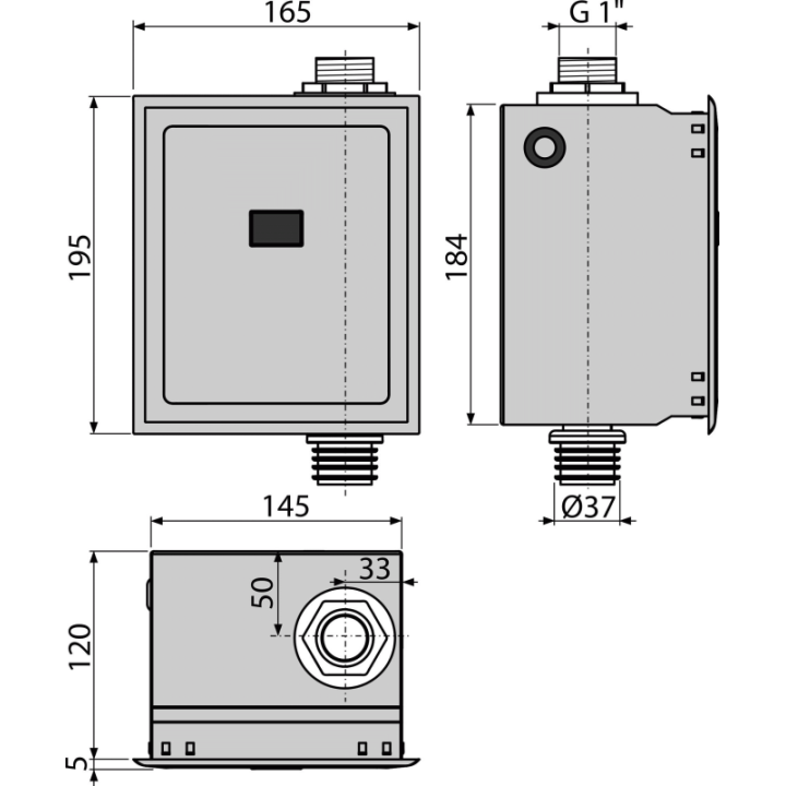 AUTOMATYCZNY ZAWÓR SPŁUKUJĄCY WC CHROM 6V BATERIE USB PROGRAMOWALNY