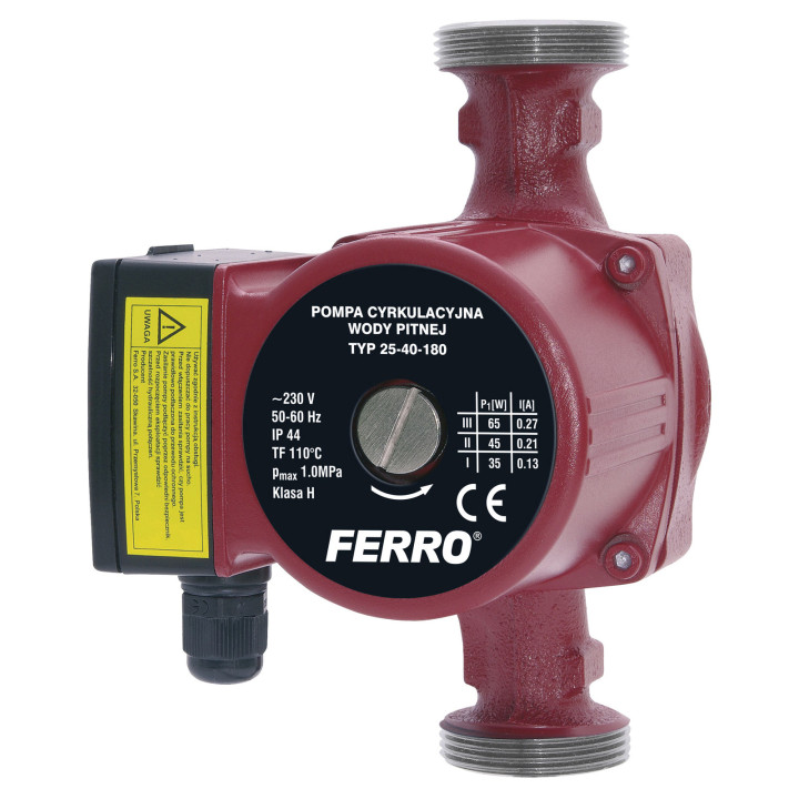 POMPA CYRKULACYJNA DO CWU 25-40-180