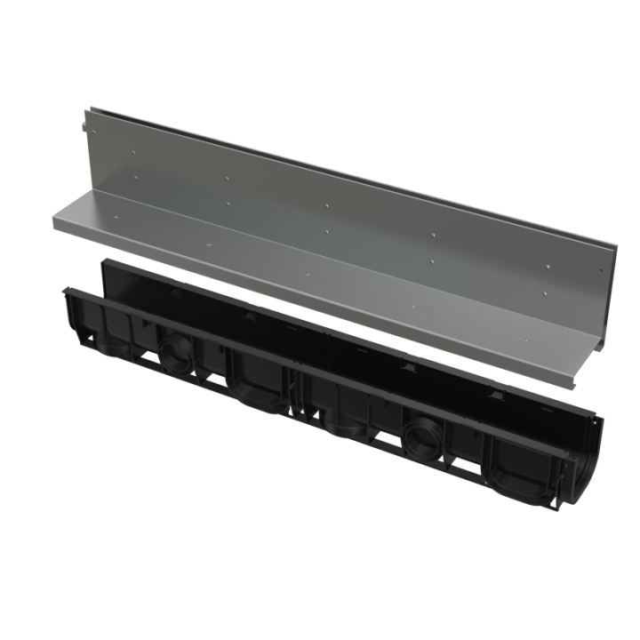 ODWODNIENIE SZCZELINOWE ASYMETRYCZNE 160 MM STAL NIERDZEWNA MODUŁOWY SYSTEM